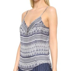 Navy blue print cami top